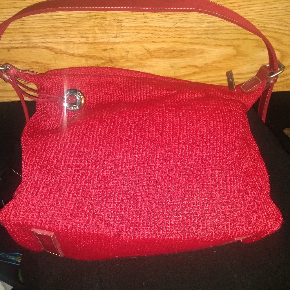 Red shoulder bag